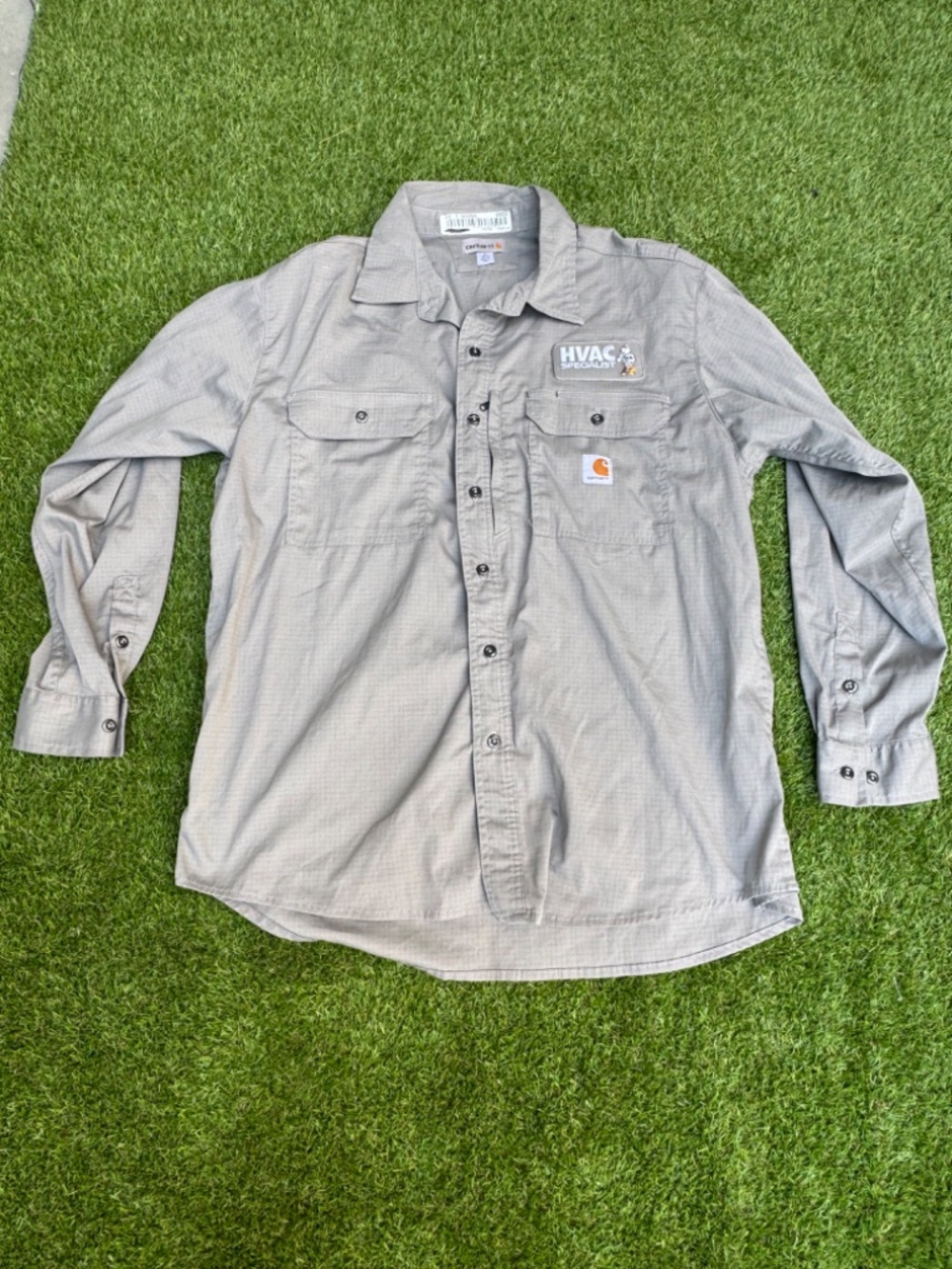 Carhartt Men’s HVAC Specialist Long Sleeve Work Shirt Gray XL - Picture 2 of 7